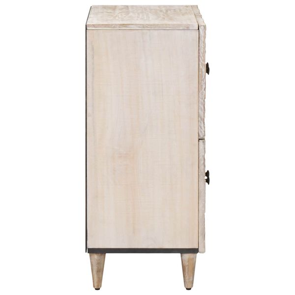 vidaXL Sideboard with Storage White 60 x 33.5 x 75 cm Solid Mango Wood