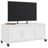 vidaXL TV Cabinet White 100.5x39x43.5 cm Steel