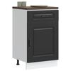 vidaXL Kitchen Base Cabinet Kalmar Black Engineered Wood