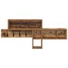 vidaXL Wall-Mounted Coat Rack with Shelf Old Wood 100 x 12 x 43.5 cm