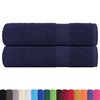 vidaXL Hand Towels "FROGN" 2 pcs Navy Blue 50x100 cm 360 gsm