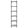 vidaXL Bookcase 6-Tier Grey Sonoma 40x30x188 cm Engineered Wood
