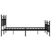 vidaXL Metal Bed Frame without Mattress with Footboard Black 183x213cm