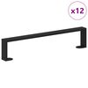vidaXL Furniture Feet 12 pcs Black 481 x 40.5 x 100 mm Iron