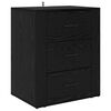 vidaXL Bedside Cabinet Black oak 50 x 36 x 60 cm Engineered wood