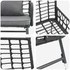 vidaXL Garden Dining Set 3 pcs Black and Anthracite Poly rattan, steel