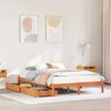 vidaXL Bed Frame without Mattress Wax Brown 150x200 cm King Size Solid Wood Pine