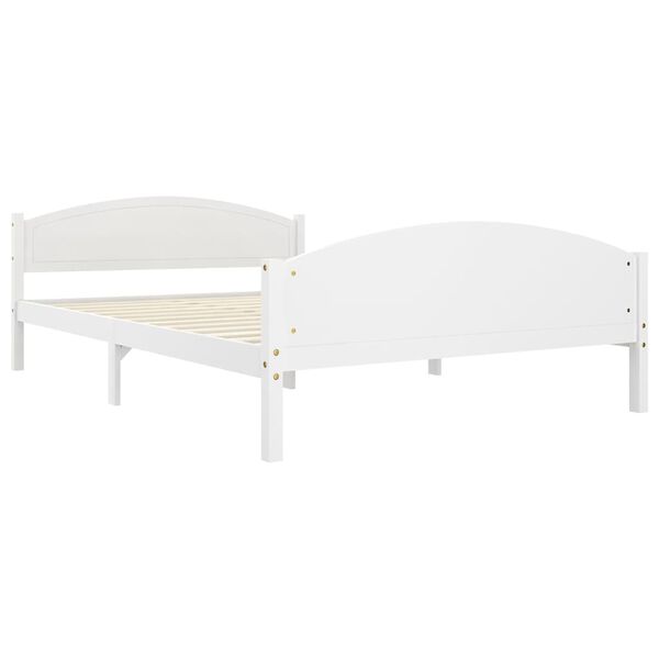vidaXL Bed Frame without Mattress White Solid Wood Pine 140x200 cm