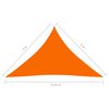 vidaXL Sunshade Sail Oxford Fabric Triangular 3x3x4.24 m Orange
