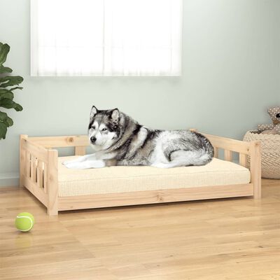 vidaXL Dog Bed 105.5x75.5x28 cm Solid Wood Pine