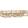 vidaXL Outdoor Sofa Set 7 pcs White Solid Acacia Wood