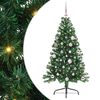 vidaXL Artificial Pre-lit Christmas Tree Green 150 cm PVC
