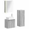 vidaXL Bathroom Furniture Set 4 pcs Grey Sonoma