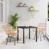 vidaXL Garden Dining Set 5 pcs Brown Powder-Coated Steel