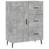 vidaXL Highboard Concrete Grey 69.5x34x180 cm Engineered Wood