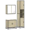 vidaXL 3 Piece Bathroom Furniture Set Sonoma Oak Engineered Wood