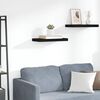 vidaXL Floating Wall Shelf Black 50x23x3.8 cm MDF