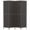 vidaXL Room Divider 4-Panel Black 163x180 cm Water Hyacinth