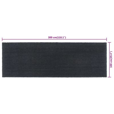 vidaXL Door Mat Dark Grey 100x300 cm Tufted Coir