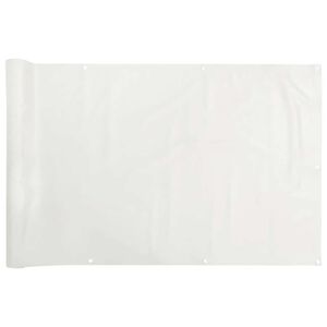 vidaXL Balcony Privacy Screen White 400x120 cm PVC