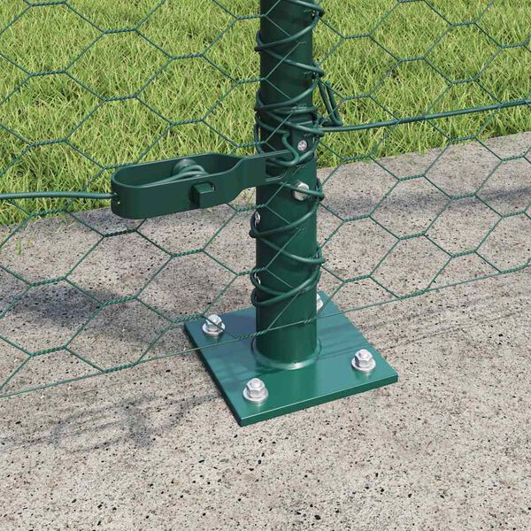 vidaXL Fence Post Green 25 x 1.5 m (36 mm mesh) Steel