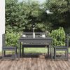 vidaXL 4 Piece Garden Dining Set Grey Solid Wood Pine
