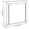vidaXL Shoe Cabinet with Cover Cream 115x28x110 cm Fabric