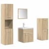 vidaXL 5 Piece Bathroom Furniture Set Sonoma Oak Engineered Wood