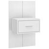 vidaXL Wall-mounted Bedside Cabinet High Gloss White