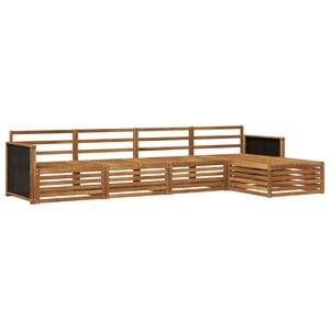 vidaXL Outdoor Sofa Set 5 pcs Natural Solid Acacia Wood