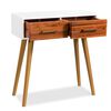 vidaXL Console Table Solid Acacia Wood 70x30x75 cm