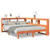 vidaXL Bookcase Bed without Mattress Wax Brown 150x200 cm Solid Wood Pine