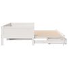 vidaXL Daybed with Trundle and Drawers without Mattress White 90x190 cm Single