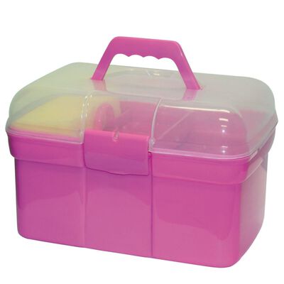 Kerbl Mini Grooming Box with 8 Tools Pink 321766