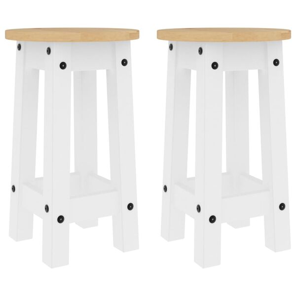 vidaXL 3 Piece Bar Set White Solid Wood Pine