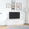 vidaXL TV Cabinet with LED Lights White 160.5x41x50 cm