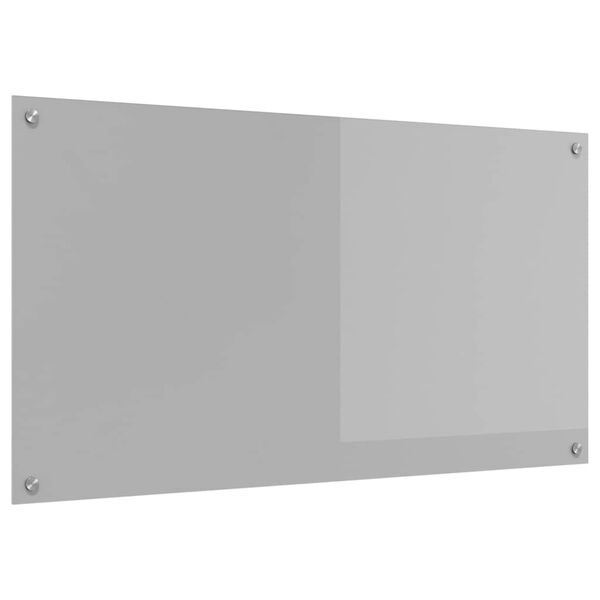 vidaXL Kitchen Backsplash Light grey 110 x 60 x 0.6 cm Tempered Glass