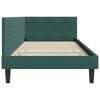 vidaXL Corner Bed Frame Dark Green 90 cm x 200 cm Velvet