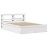 vidaXL Bed Frame with Headboard White 120x190 cm Solid Wood Pine