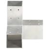 vidaXL Post Connectors 4 pcs Y Shape Galvanised Metal 71x71 mm