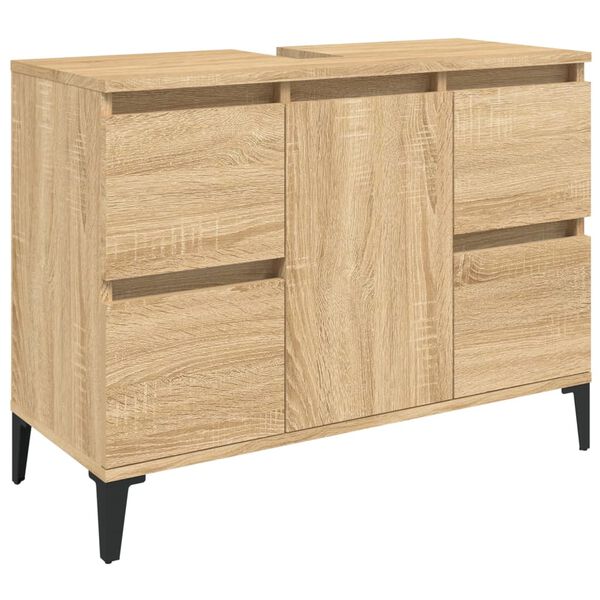 vidaXL Sink Cabinet Sonoma Oak 80x33x60 cm Engineered Wood