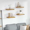 vidaXL Wall Shelf 4 pcs Beige 40 x 23.5 x 4 cm Engineered Wood