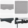 vidaXL Retractable Awning Light Grey 400 x 300 cm Polyester and Steel