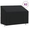 vidaXL 2-Seater Bench Covers 2 pcs 134x70x65/94 cm 420D Oxford Fabric