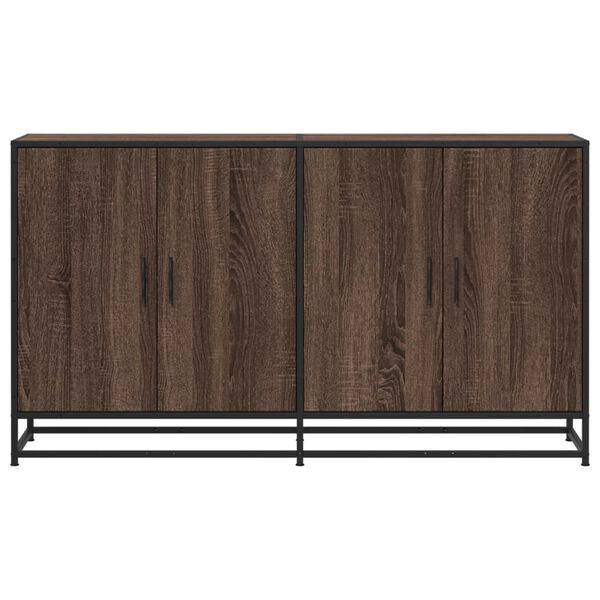 vidaXL Sideboard Brown Oak 134x35x76 cm Engineered Wood