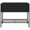 vidaXL Garden Planters with Shelf 2 pcs Black 90x40x75 cm Poly Rattan