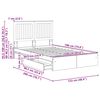 vidaXL Storage Bed with Drawer Sonoma Oak 120 x 190 cm Engineered Wood