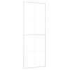 vidaXL Sliding Door Frosted ESG Glass and Aluminium 76x205 cm White