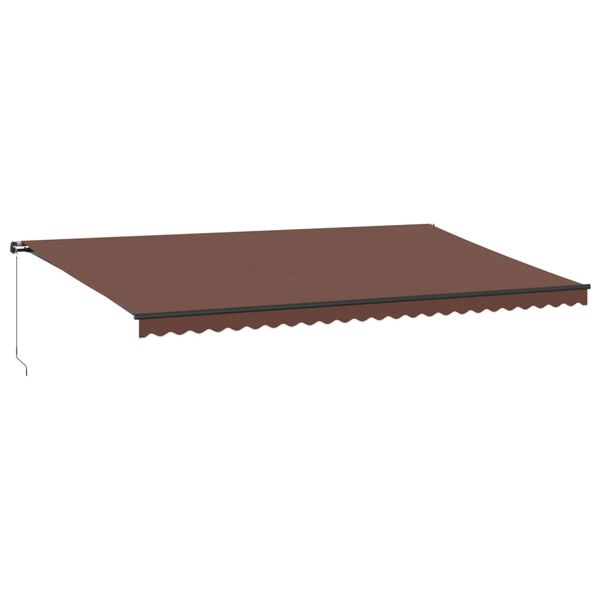 vidaXL Manual Retractable Awning Brown 600x350 cm