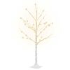 vidaXL LED White Birch Tree Warm White 48 LEDs 120 cm